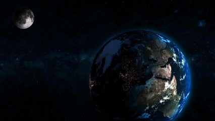 moon planet earth space view