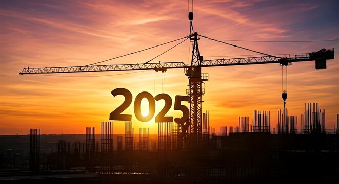 2025, festa, celebrazione di capodanno, auguri e costruzione anno nuovo 2025
