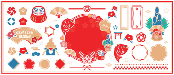 お正月に使える和風なイラスト集