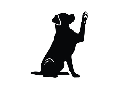 recommend clip art: Labrador Retriever Dog Sitting Silhouette Clipart - Creative Canine Artwork