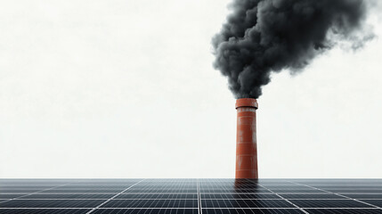 Solar Panels and Smoke Stack