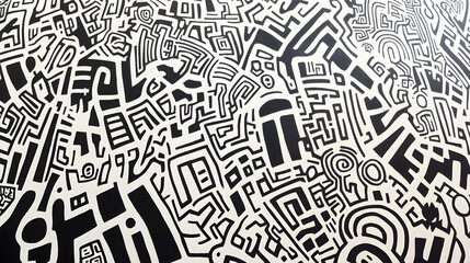 Abstract black patterns