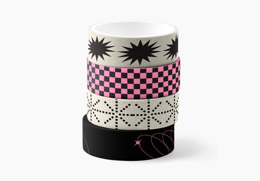 Stationery Washi Tapes Mockup