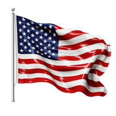 Fototapeta premium Majestic American Flag Waving Proudly in the Wind