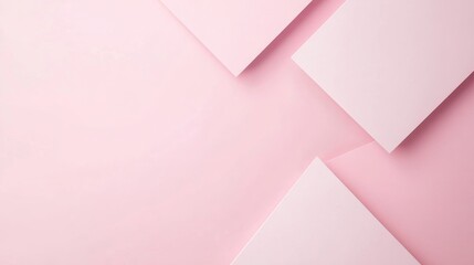 Photo of, Pink background with minimalist geometric shapes and lines for design, banner template