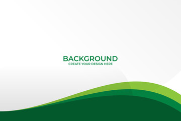 Simply Modern Background Design With Green shape
