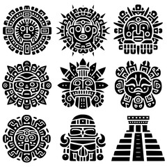 mayan ornament tattoo,  Intricate and detailed Mayan ornamental style tattoo designs reflect ancient cultural art. Perfect for fans of history, tribal art, or unique expressions of character.