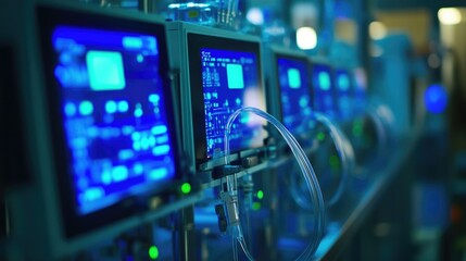 High-Tech Medical Monitors in Modern Operating Room