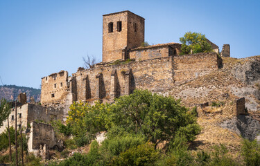 Fototapeta premium The Abandoned village of Esco, Zaragoza, Aragon, Spain
