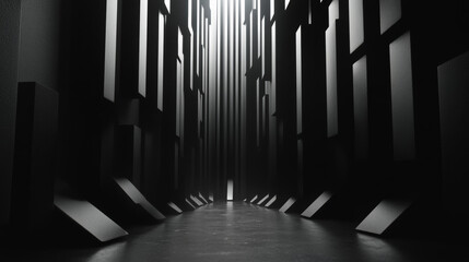 silhouette of a black building with white lights