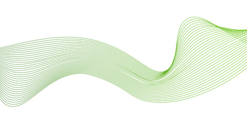 Fototapeta premium Abstract green waves background,Abstract green wavy lines. Colorful vector background.green wave melody lines on white background,Abstract green wave lines pattern background. green wave lines frame, 