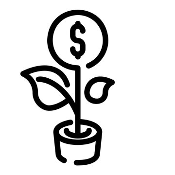 recommend clip art: investment Line Icon