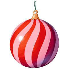 Christmas red ball bauble decoration