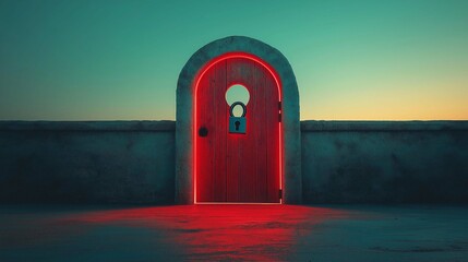 Secure Doorway Symbolizing Protection and Safety