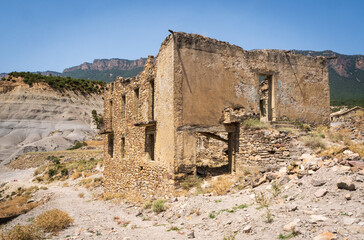The Abandoned village of Esco, Zaragoza, Aragon, Spain