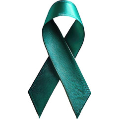 Ribbon bow teal cervical cancer awareness