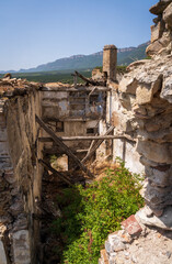Naklejka premium The Abandoned village of Esco, Zaragoza, Aragon, Spain