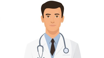 Confident Male Veterinarian: Professional Portrait on White Background