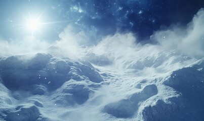 Fototapeta premium winter space of snow