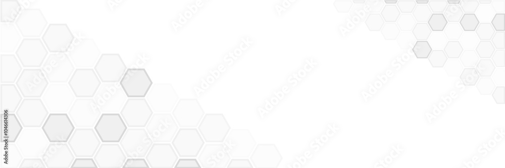 Leinwandbilder Vector hexagons pattern. Geometric abstract background with simple hexagonal elements. Medical, technology or science design