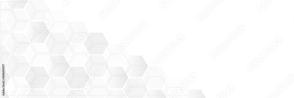 Aufkleber Vector hexagons pattern. Geometric abstract background with simple hexagonal elements. Medical, technology or science design