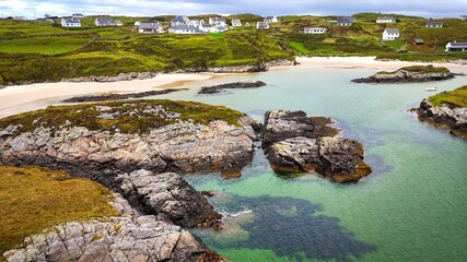 Beautiful Ireland - Enjoy the breathtaking view of a stunning coastal landscape with rocky cliffs and serene waters