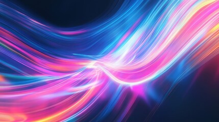 Abstract holographic light streaks background