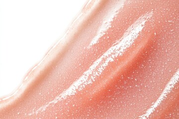 Fototapeta premium Close-up of glossy pink skincare gel texture with shimmering particles