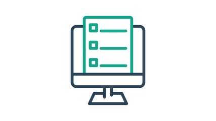 Online registration animated icon. suitable for user interface, provide visual feedback, etc. animated  icon related to online course, education.