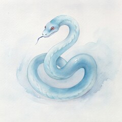 Watercolor Snake Illustration