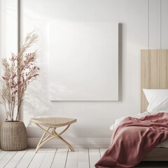 Minimal Bedroom Mockup.