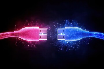 Dynamic connection exploring the fusion of technology through colorful usb cables