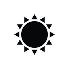 Sun flat icon design. Vector