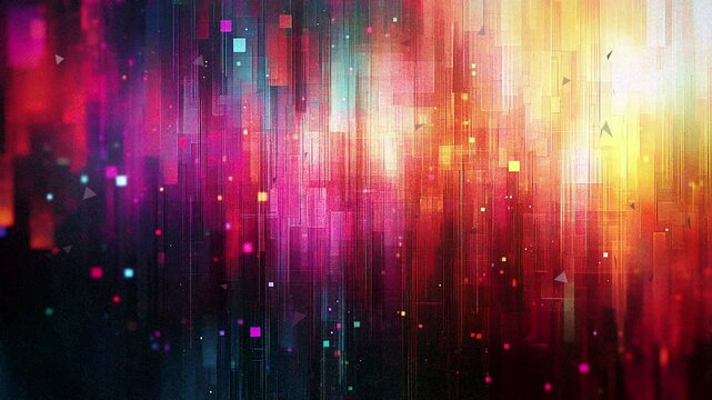 abstract color glitter pattern geometric neon cg animated motion shing particles background