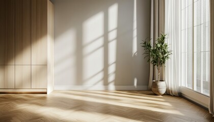 Fototapeta premium Minimalist Room Interior.