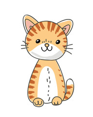 A playful orange tabby cat