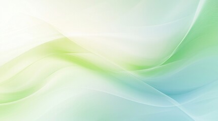 Obraz premium Smooth green and blue waves blend elegantly, creating a modern and artistic background perfect for various projects