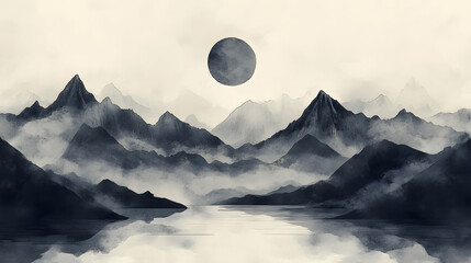 Mystic mountain landscape