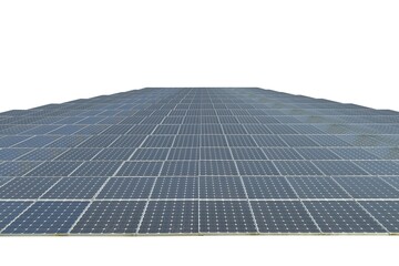 solar power on whit background
