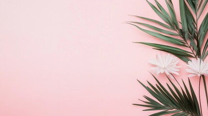 Photo of, Pink background with minimalist typography for design, banner template