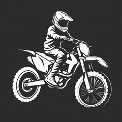 Naklejka premium Child Riding a Motorcycle in a Dirt Track, Showcasing Motocross Skills and Enthusiasm