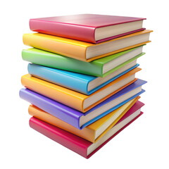 A stack of colorful books