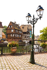 Old town of Strasbourg city, France.