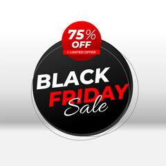 Black Friday Promo Banner. Black friday sale discount for social media post template