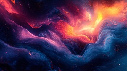 A surreal dreamscape where AI-generated art pieces come to life, dancing in the air, vibrant colors, fluid motion, abstract forms