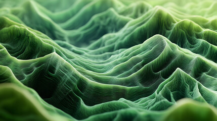 Obraz premium Lush green waves