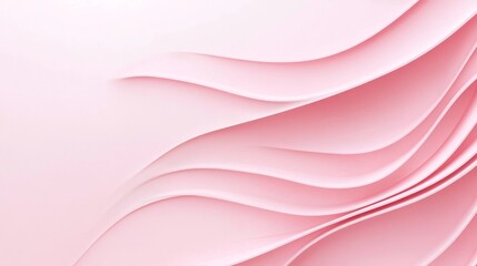 Photo of, Pink background with minimalist wave motifs for design, banner template