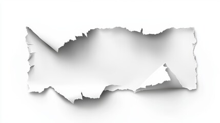 Obraz premium A torn piece of paper with a white background