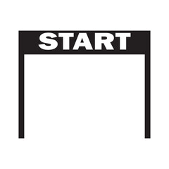 start icon symbol. Flat style start icon Vector illustration .