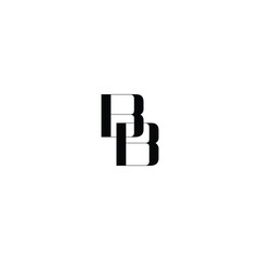 Obraz premium BB monogram logo design letter text name symbol monochrome logotype alphabet character simple logo